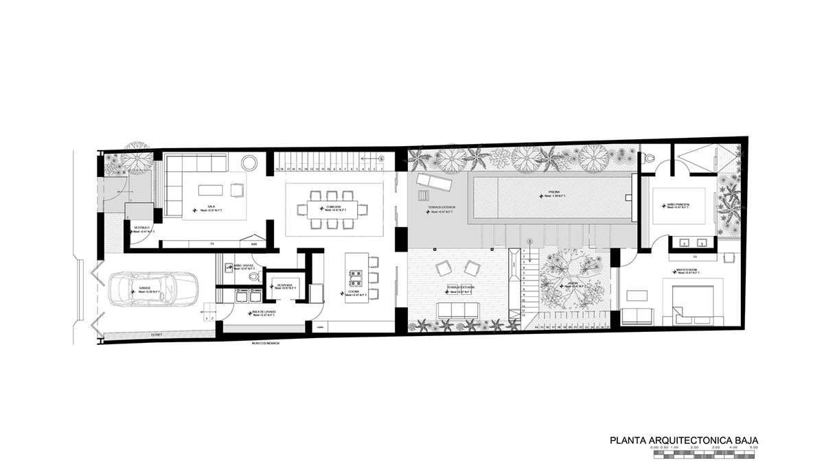 บ้านหน้ากว้าง 10 เมตร ภายในสวยงามมาก ที่เม็กซิโก House 64