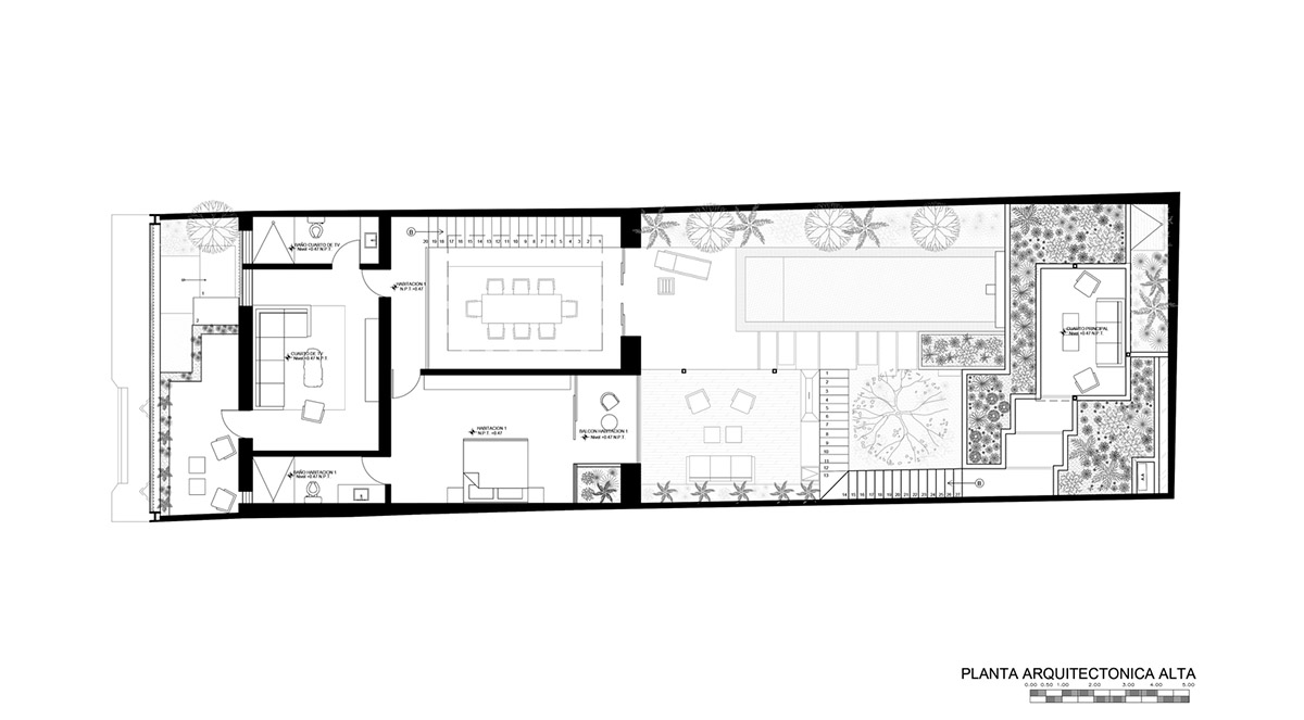 บ้านหน้ากว้าง 10 เมตร ภายในสวยงามมาก ที่เม็กซิโก House 64